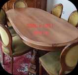 Set Baroc MASA cu SCAUNE Lemn Masiv Sculptat Manual