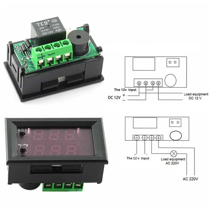 TERMOSTAT electronic DIGITAL CONTROLER temperatura CU SONDA releu 12V
