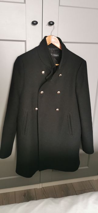 Vând palton Zara, mărimea M, negru, compoziție lână