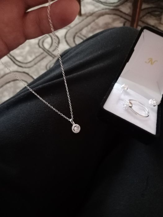 Серебро комплект 925, цепочка,кулон, сережки,кольцо.