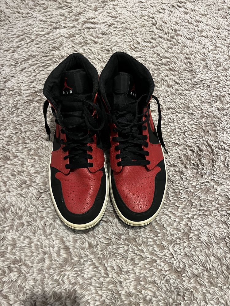 Nike Jordan 1 Mid Reverce Bred-оригинални мъжки маратонки