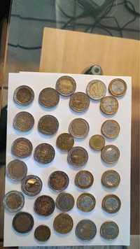 Colectie monezi euro 2, 1, 0,50 centi ani 1999-2002