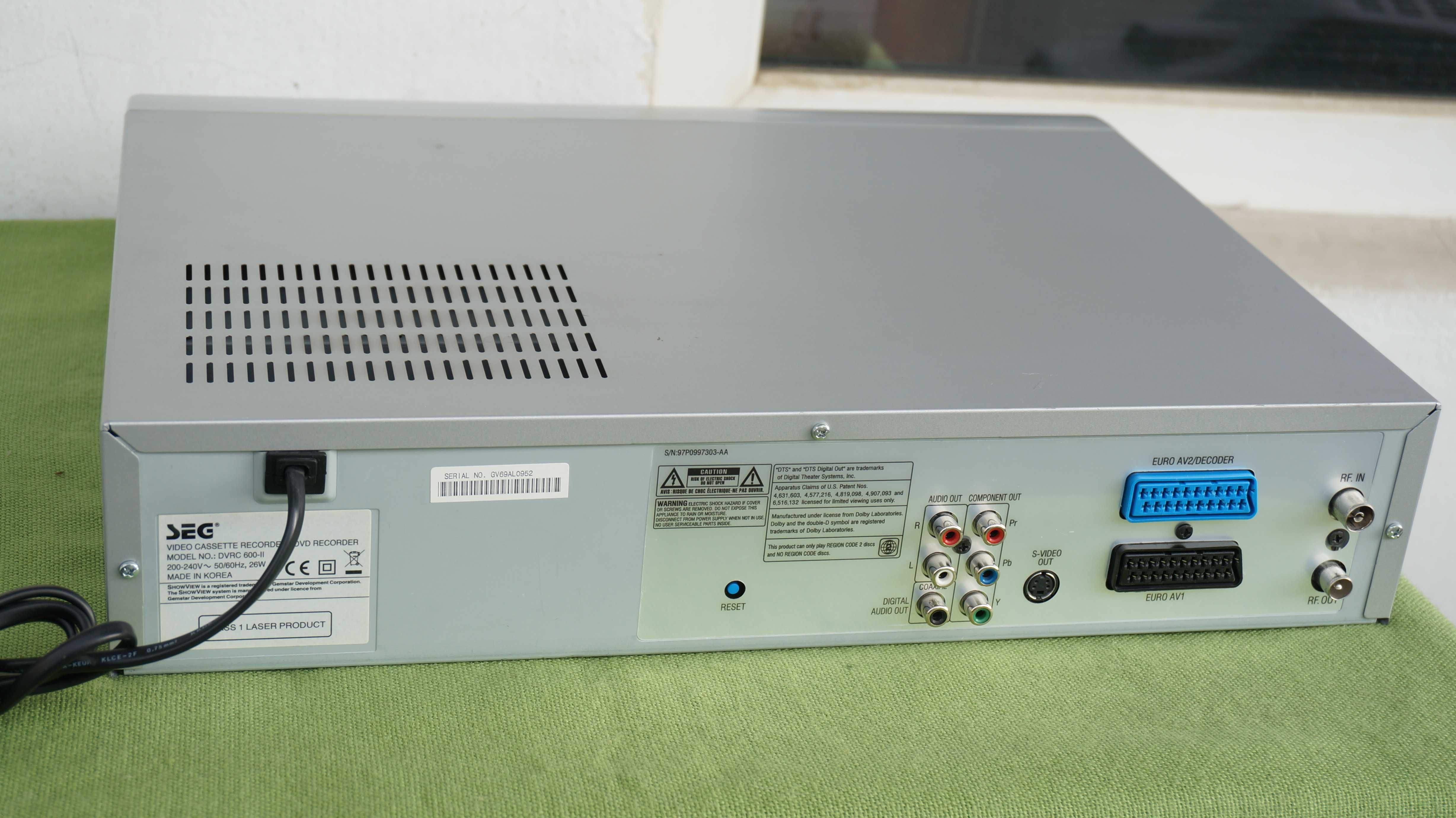 Video recorder VHS SEG model DVRC-600 Stereo Hi-Fi