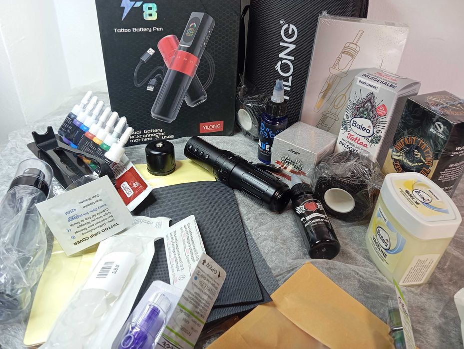 Mega Kit Aparat de tatuat Ylong F8 Multistroke 2.4 - 4.5, Strong Motor