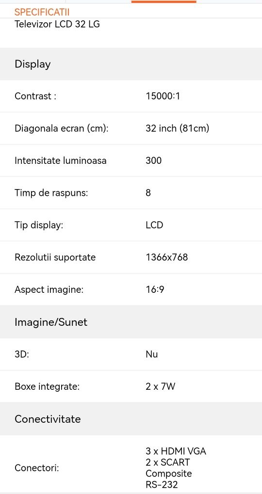 Televizor LCD LG 81 cm