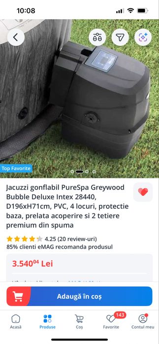 Vand Jacuzzi gonflabil cu incalzire 4 persoane