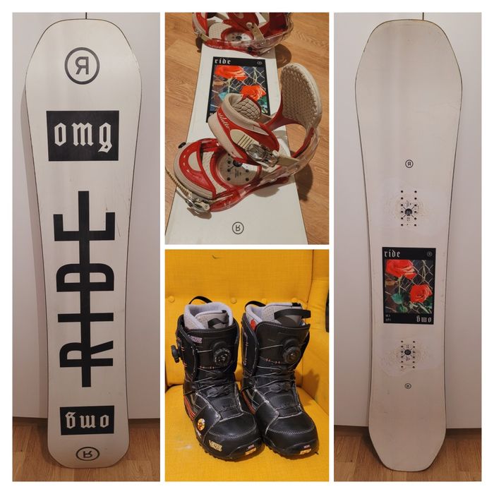 Placa snowboard RIDE 146 + legaturi Burton + boots VANS 2BOA 37