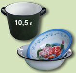 Кастрюля эмалированная 10,5 л. Тазики 7л/8,5л. Советские.