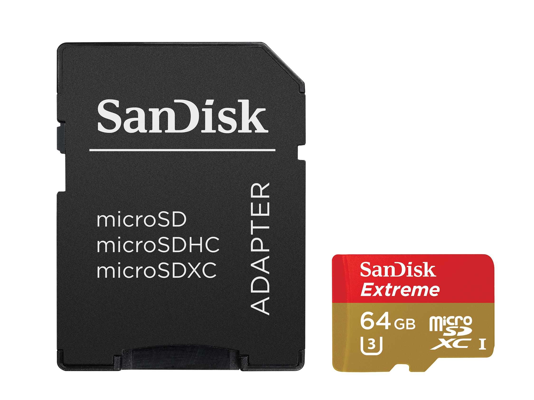 SanDisk Micro SD, 64GB Extreme, НОВА