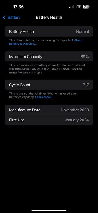 Iphone 15ProMax 256G 89% Titan