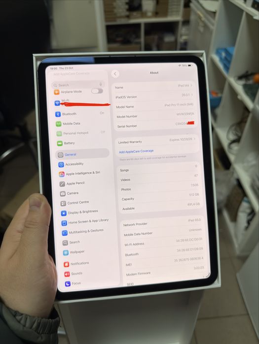 Ipad pro 11  M4 A2837 512gb