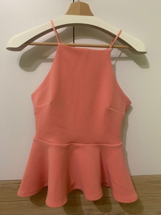 Дамски топ Asos цвят корал