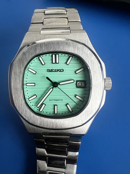 Ceas seiko mod Nautilus tiffany blue