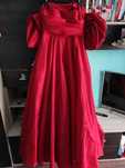 rochie rosie lunga