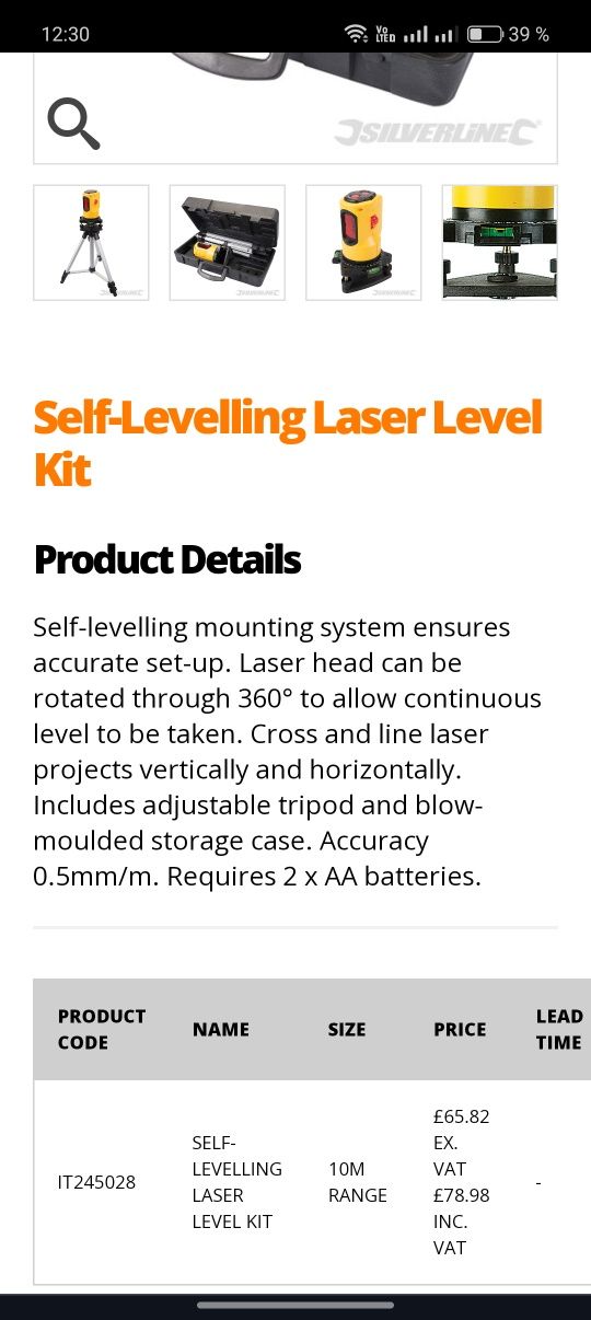 Laser rotativ 360 grade cu autoreglare nivel