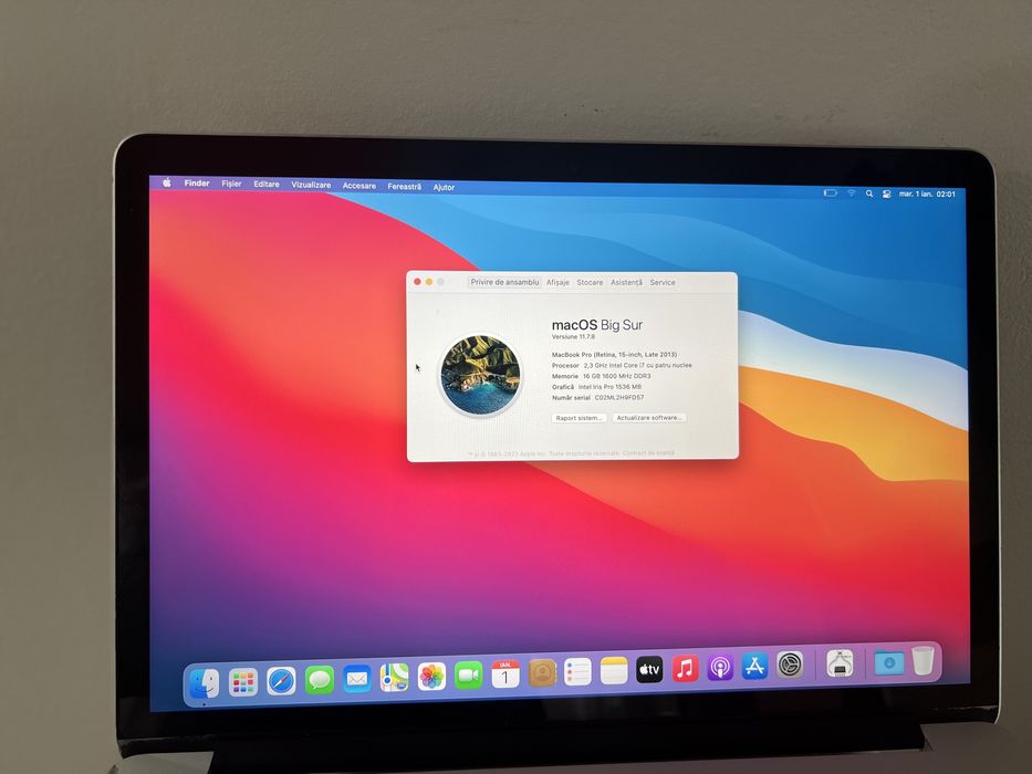 MacBook Pro 15 Retina i7 512GB 16GB Baterie noua