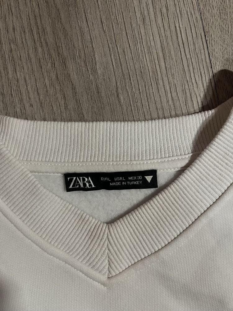 Къса бяла блуза Zara