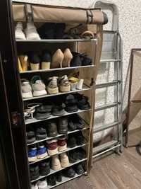 Шкаф за тъкани за обувки с 9 рафта плат стелаж за съхранение на обувки
