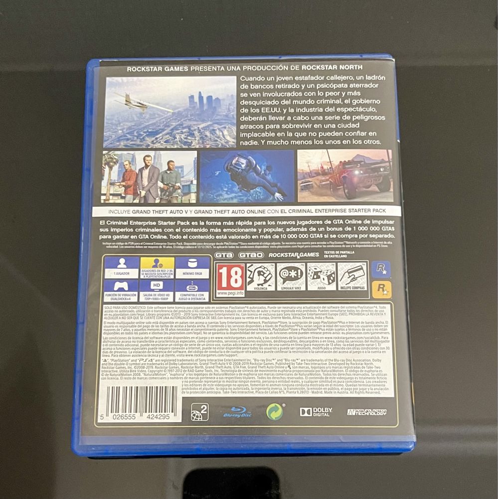 Диск GTA 5 на PlayStation 4 / PS4 / ГТА 5 Плейстейшен