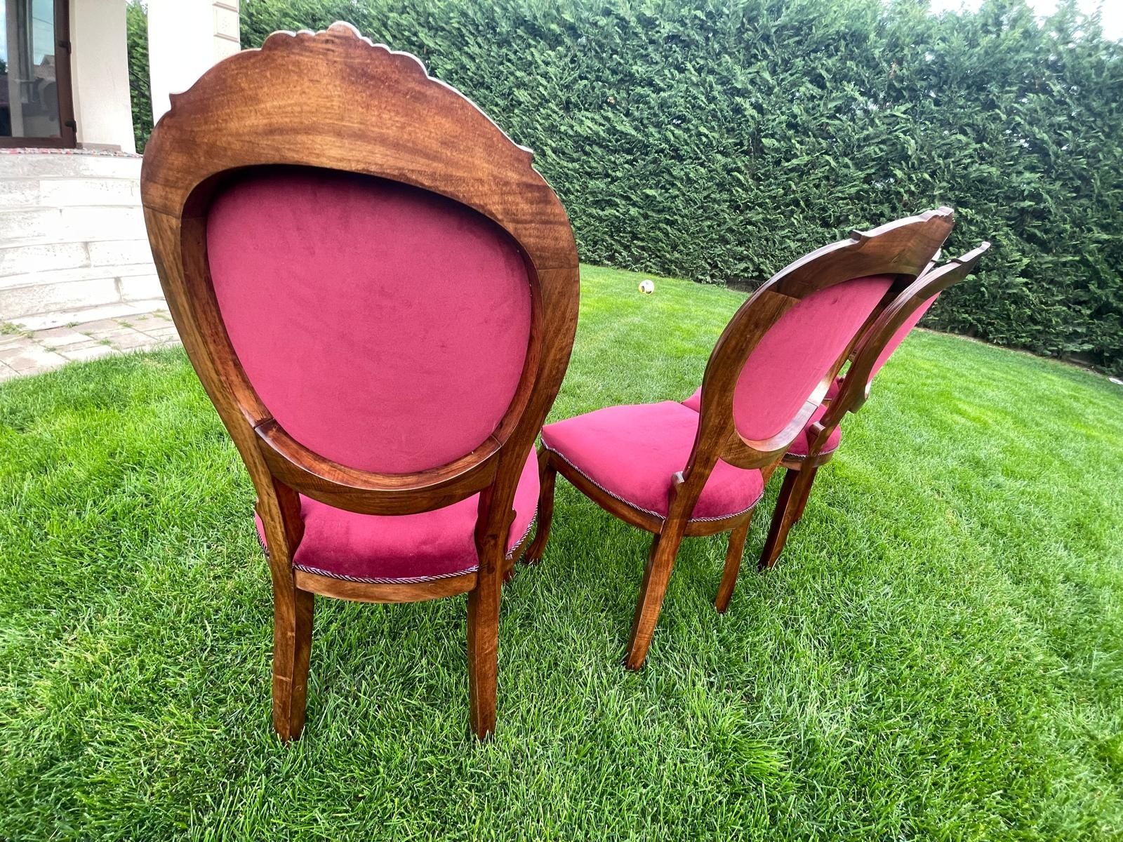 Scaune Biedermeier Originale Lemn Masiv Proaspăt Reconditionate