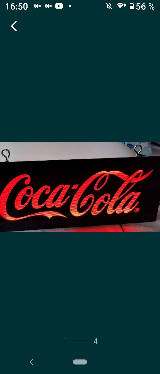 Vand firma luminoasa Coca-Cola, 2 fețe