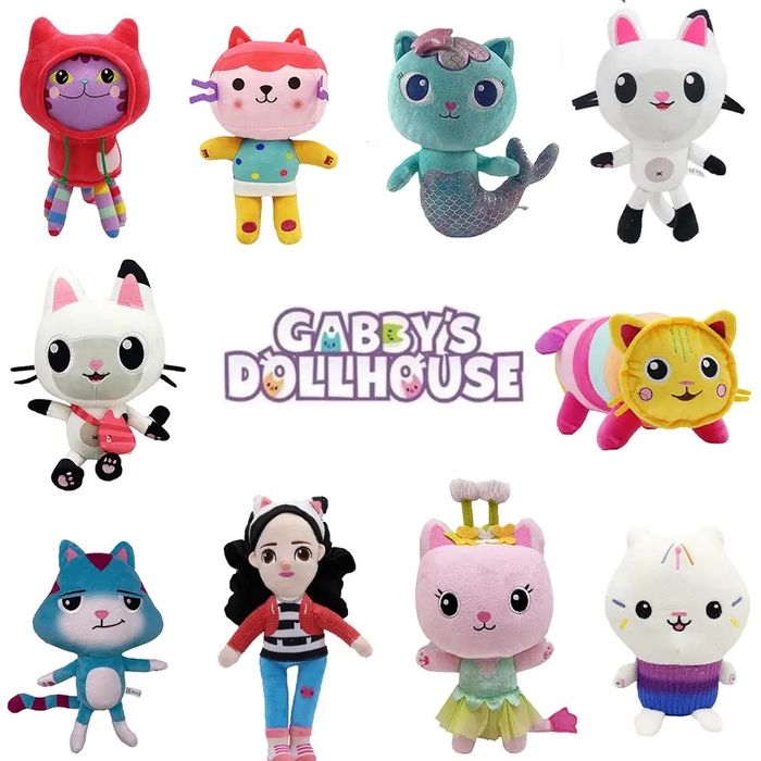 Jucarie de plus Gabby Dollhouse, personaj Pandy Paws, NOUA