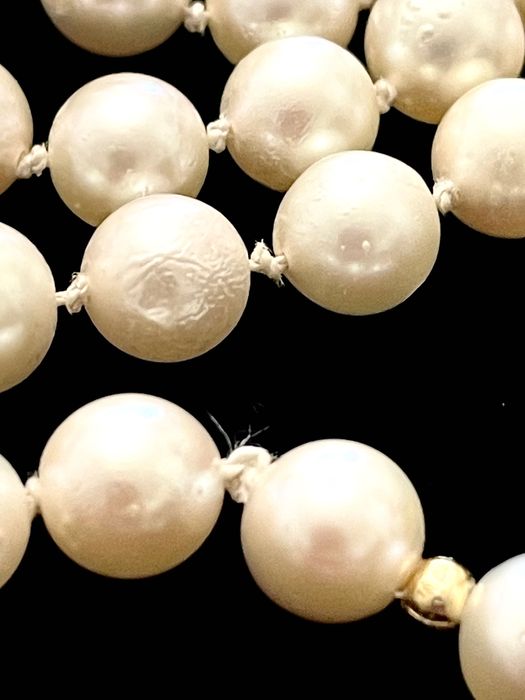 Огърлица  истински  перли сребро 925