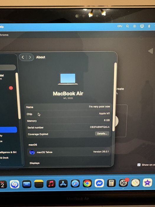 Macbook Air M1 2020, 13’