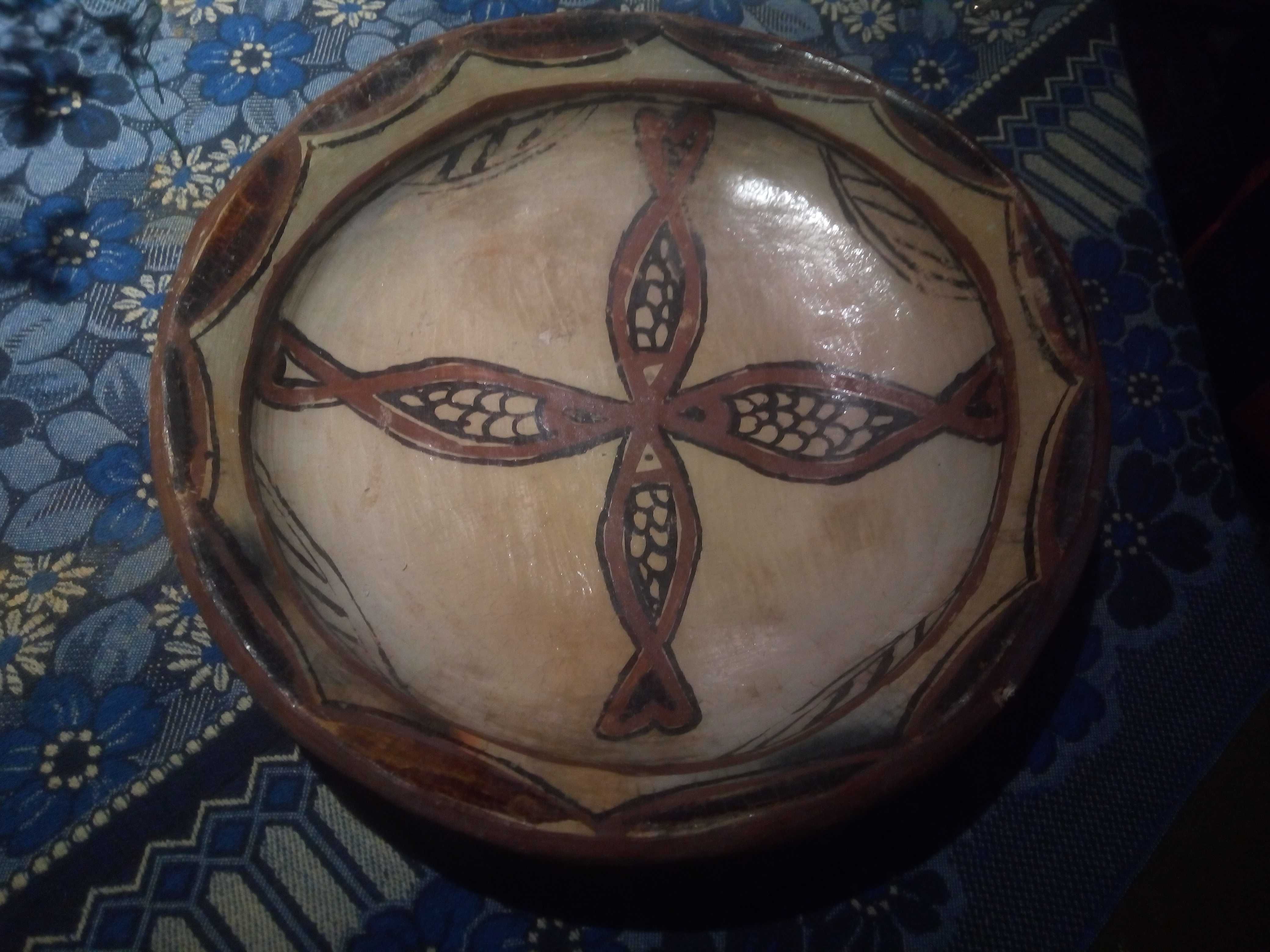 Farfurie tribală ceramică Maroc