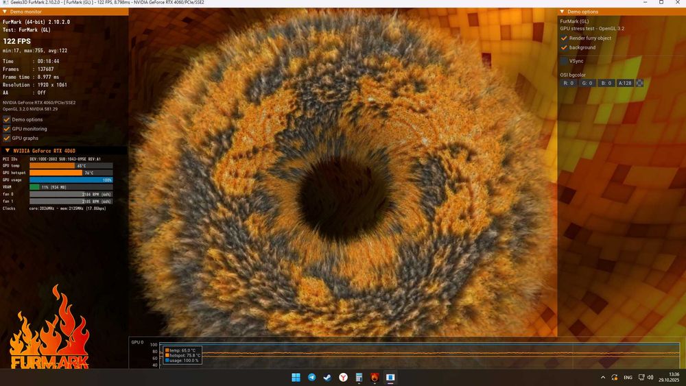 Игровой компьютер RTX 4060, i5-12400f, 16 gb ddr5