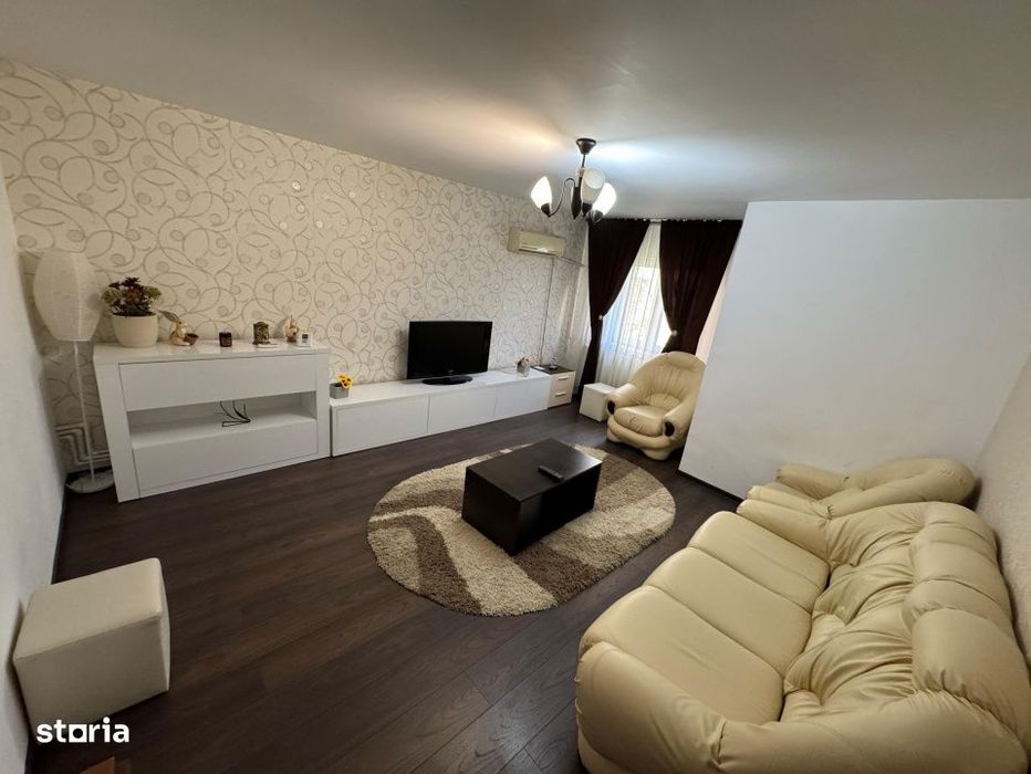 3 camere, centrala proprie, 2 grupuri sanitare, complet mobilat si uti