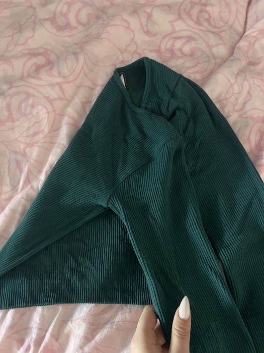 рипсирана блуза с дълъг ръкав