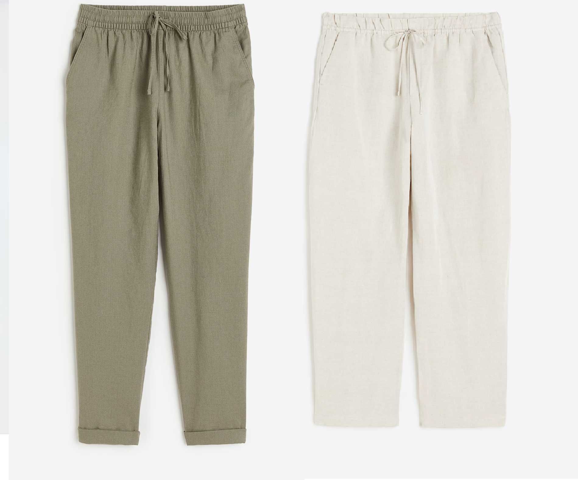 Новые джоггеры /брюки лен/хлопок H&M, размер XL (56/58) и XXL (58/62)