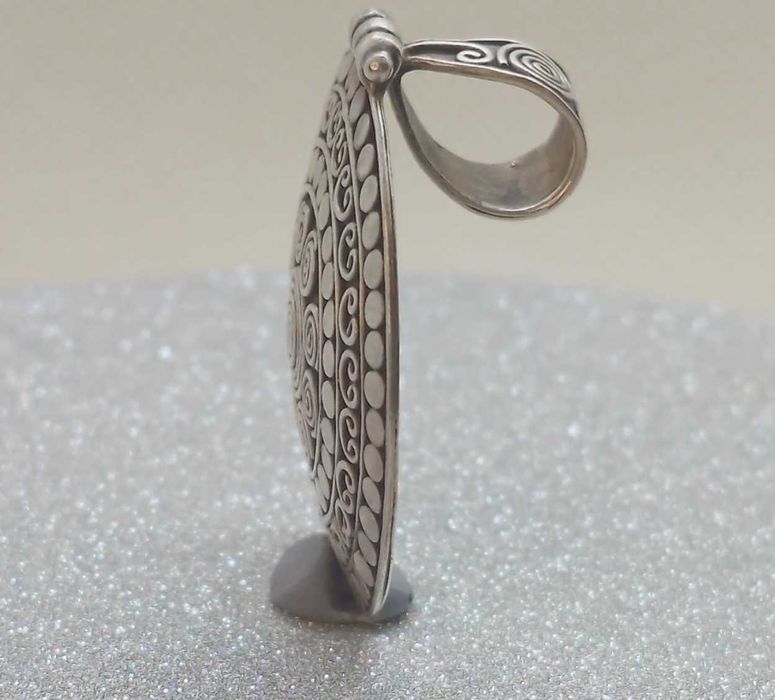 Pandantiv rotund din argint 925 cu spirale