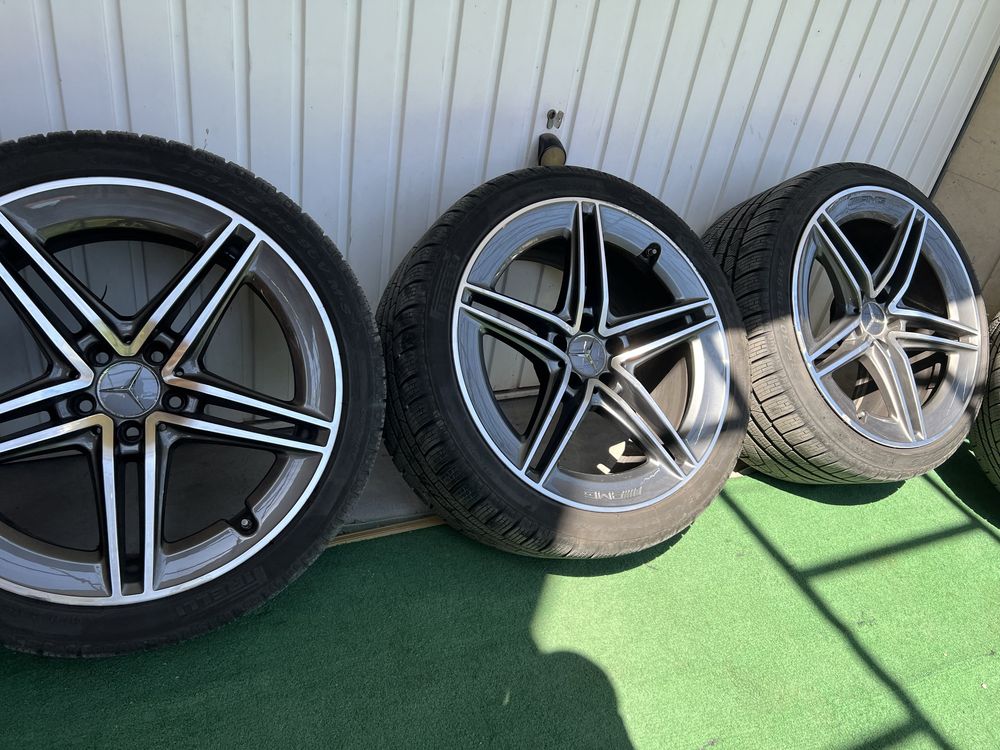 Джанти Мерцедес 19 AMG спорт пакет c205 с гуми pirelli зимни