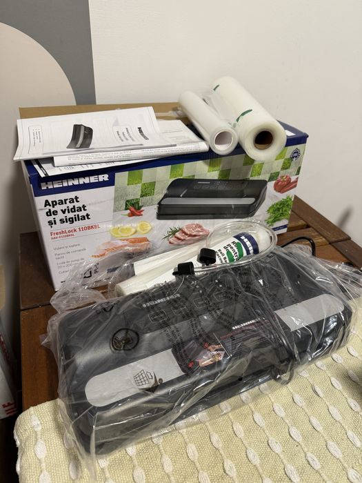 Aparat de vidat alimente folosit o data