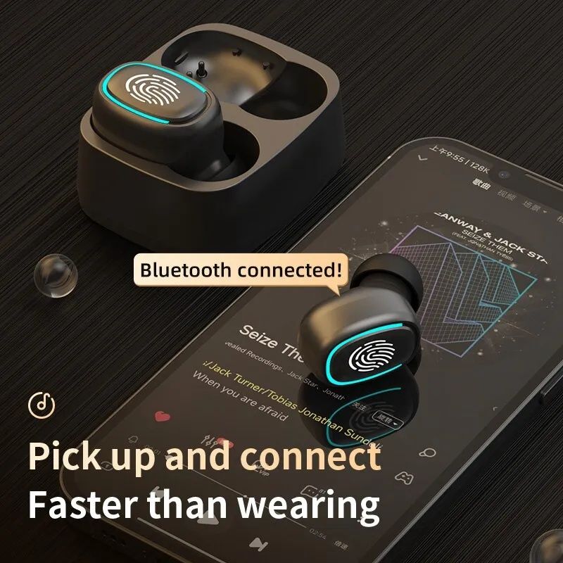 Căști wireless cu bluetooth și Touch Control