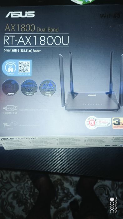 РУТЕР-WI-FI 6-Подходящ за Игри-ASUS RT-AX1800U (90IG06P0-MO3530)