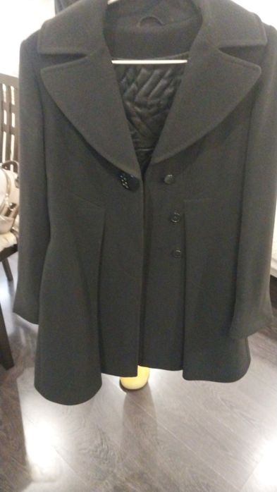 Пальто кашемир чёрное