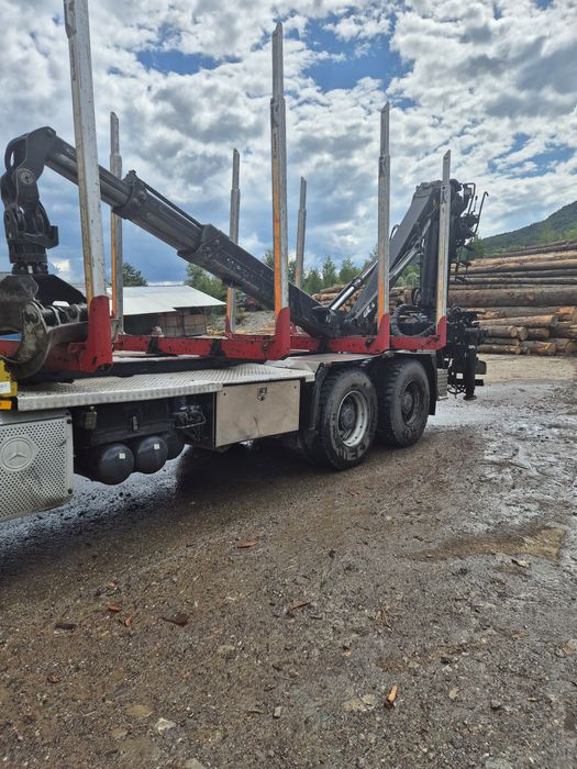 Remorca schwarzmulle..mercedesr transport forestier..lemn bustean