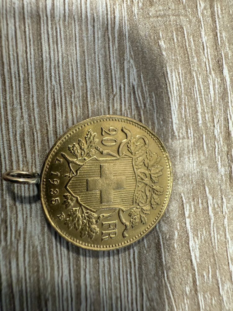 Moneda aur 20 Franci elvetieni 1935 | Pandantiv