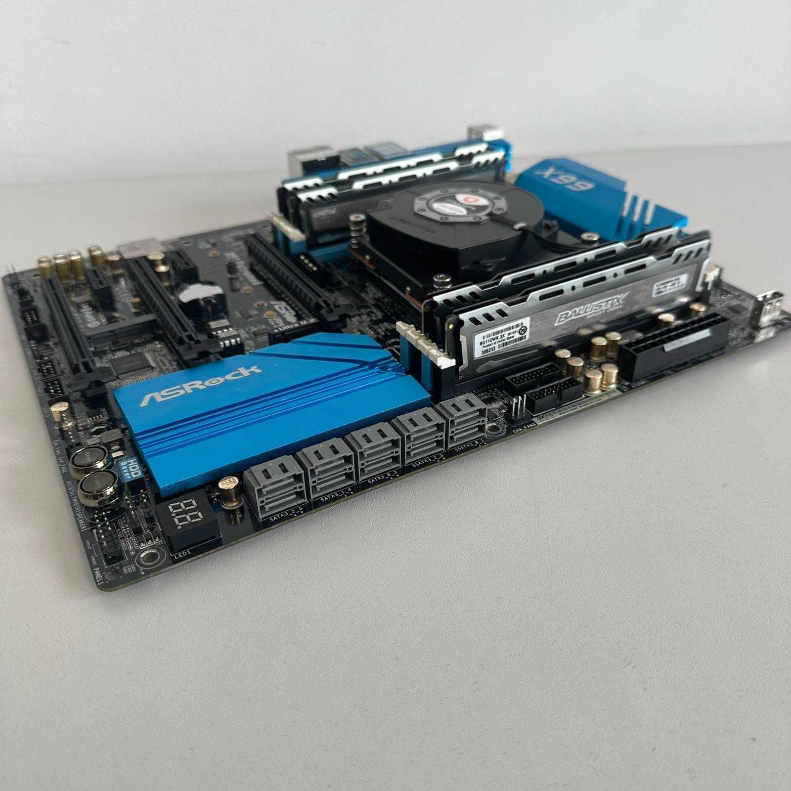 Дънна платка ASRock X99 Extreme6 + Intel Core i7-6800K + 64GB DDR4