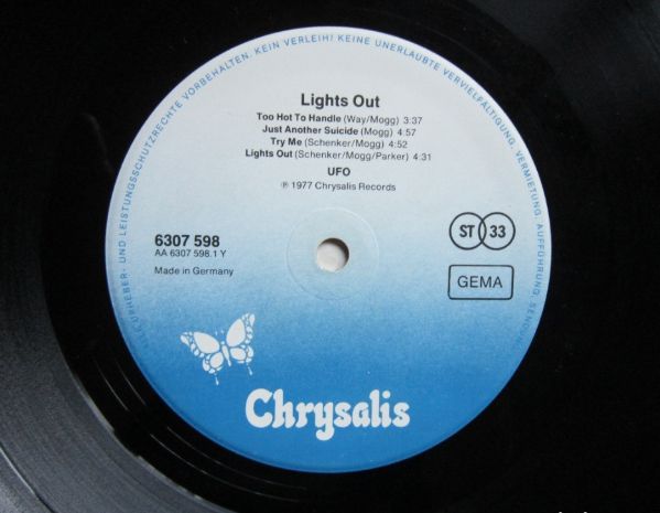 vinil rar UFO -Lights Out (Michael Schenker ex-Scorpions)-Heavy Metal