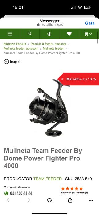 Echipamemt Team Feeder ca noi