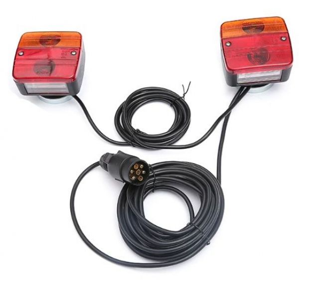 Стопове с магнит кабел 7.5м ЛЕД или с крушка за 12V Ремаркета Каравани