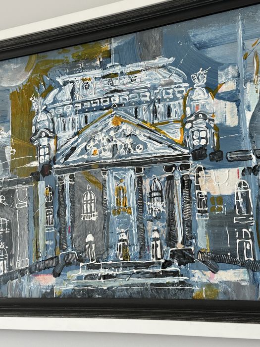 Картина на Народния Театър масло