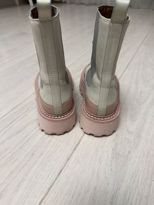 Кожени боти Chelsea с дебела подметка