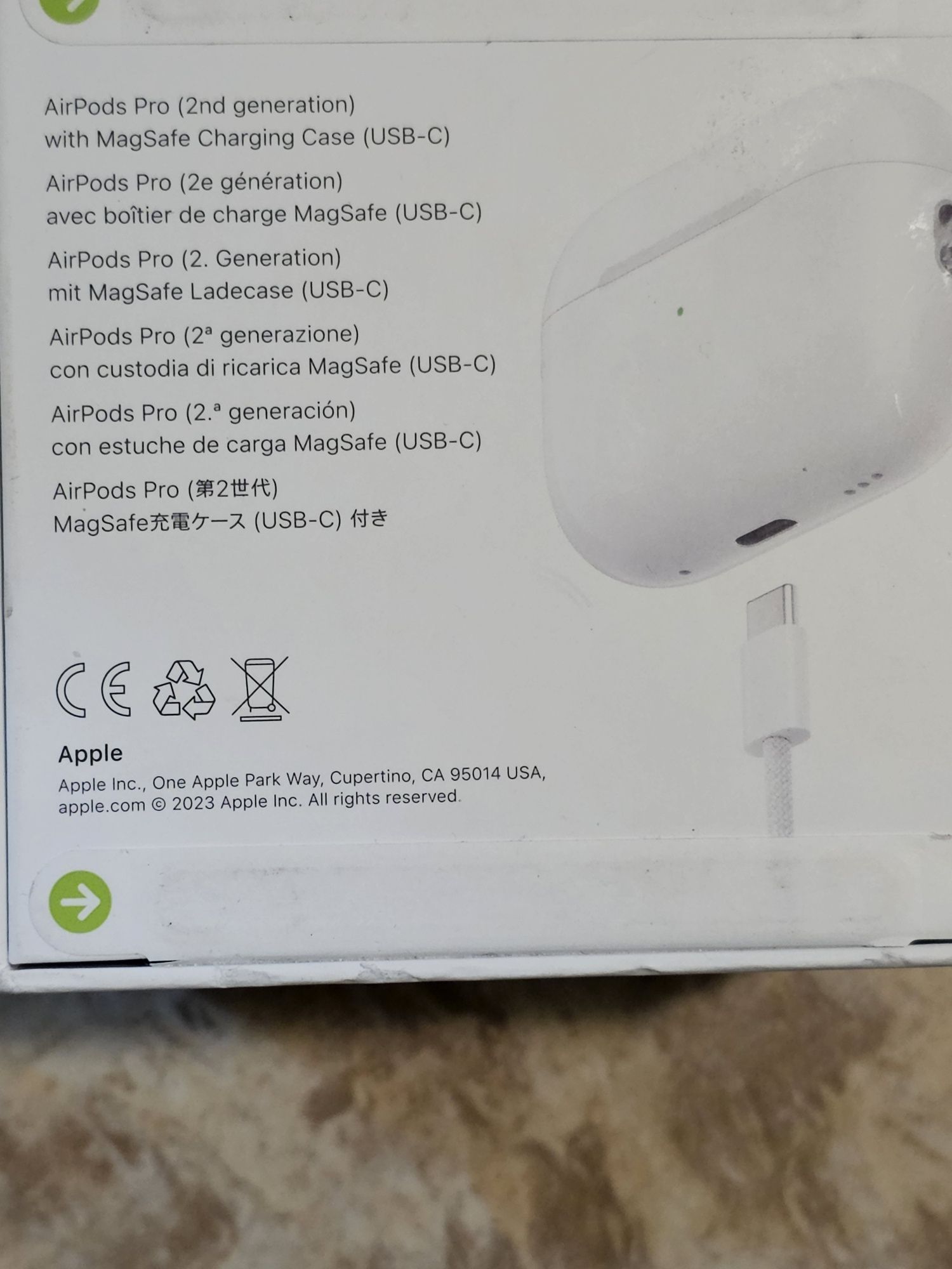 Casti Apple Airpods Pro (2nd Generation) Carcasa MagSafe (USB-C) - 202