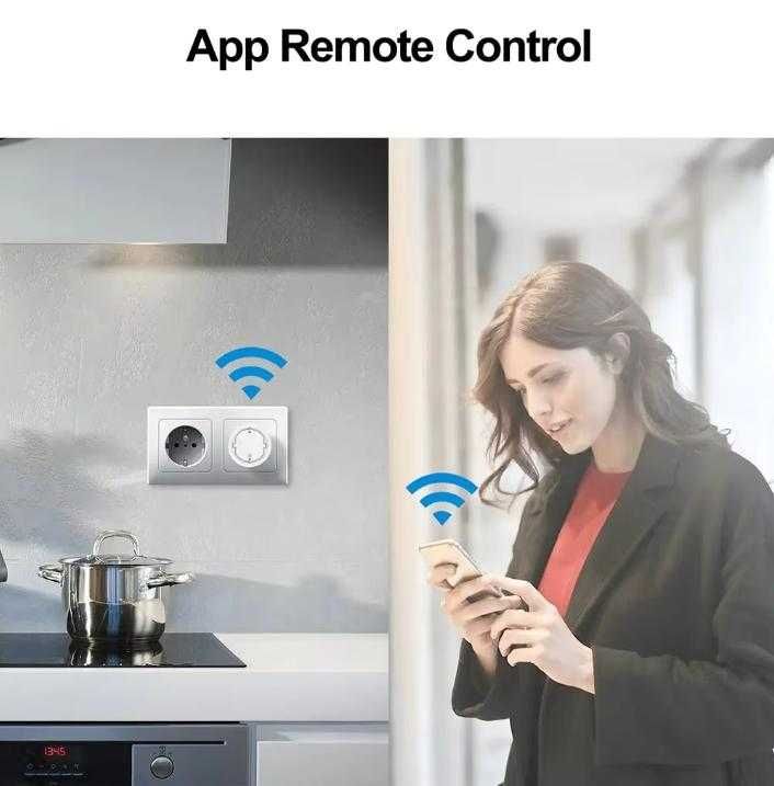 Интернет Ключ 20A Wi-Fi SmartHome Контакт Глас Контролен Електромер