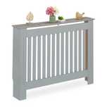 Masca decorativa pentru calorifer cu raft MDF design modern 83x19x112